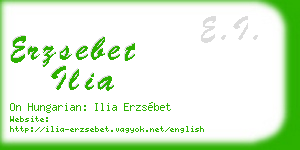 erzsebet ilia business card