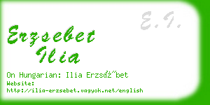 erzsebet ilia business card
